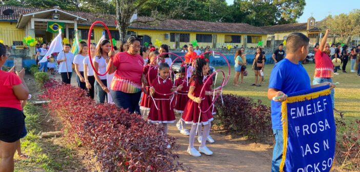 Semana da Pátria em Santa Bárbara do Pará celebra o tema “Leitura e escrita – construindo conhecimento e conquistando independência” com desfile e concurso de bandas.